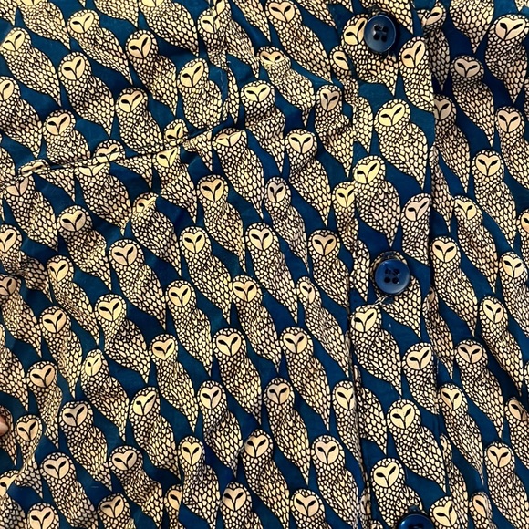 Joy joy owl tunic. Bum coverage! 33 inch long. Button front - Picture 3 of 3